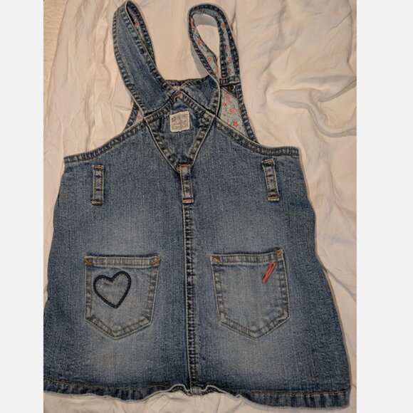 Vintage Girls Size 24M 24 Mos Levi Strauss Denim Jean Dress - Picture 2 of 3